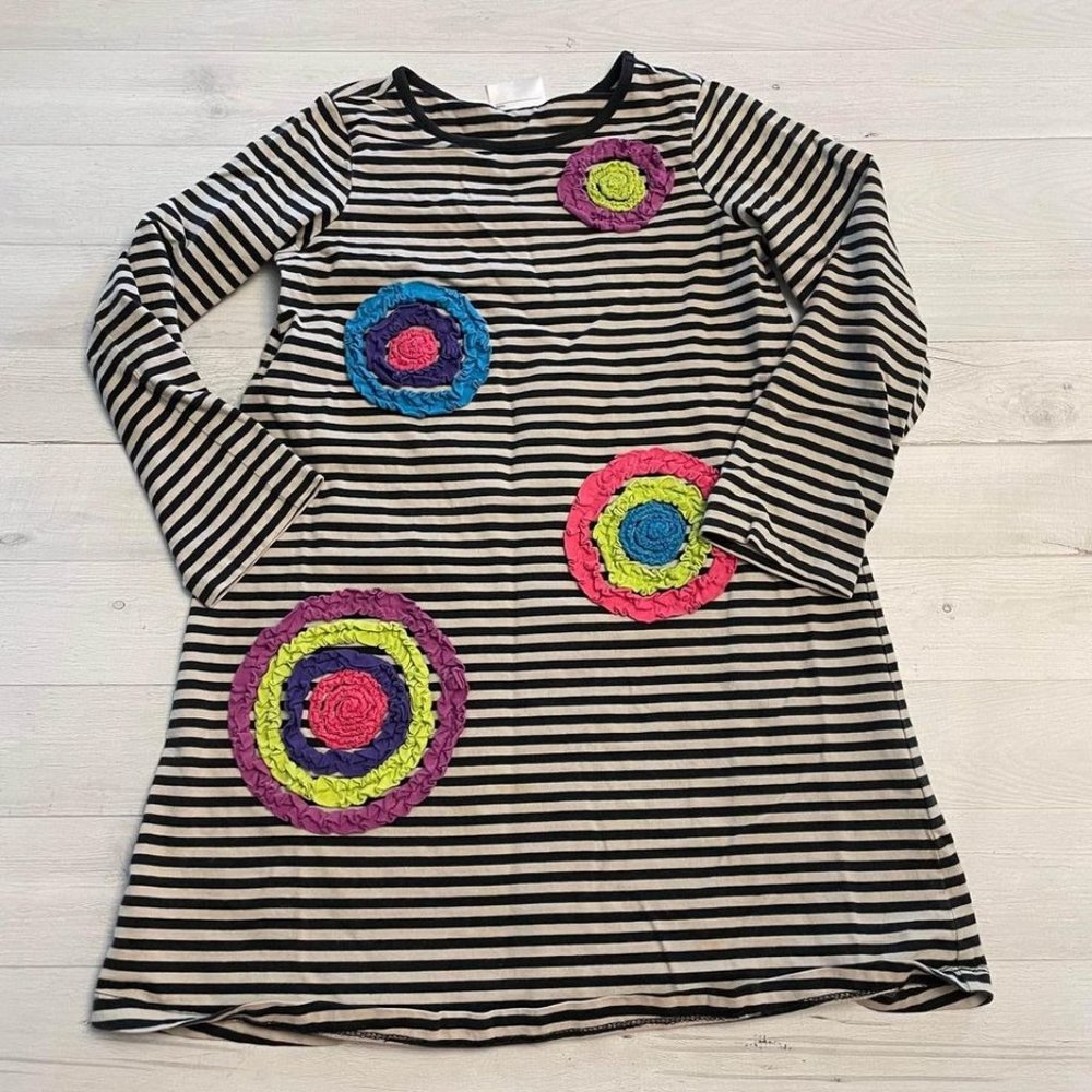 Hanna Andersson girls striped dress 130/8